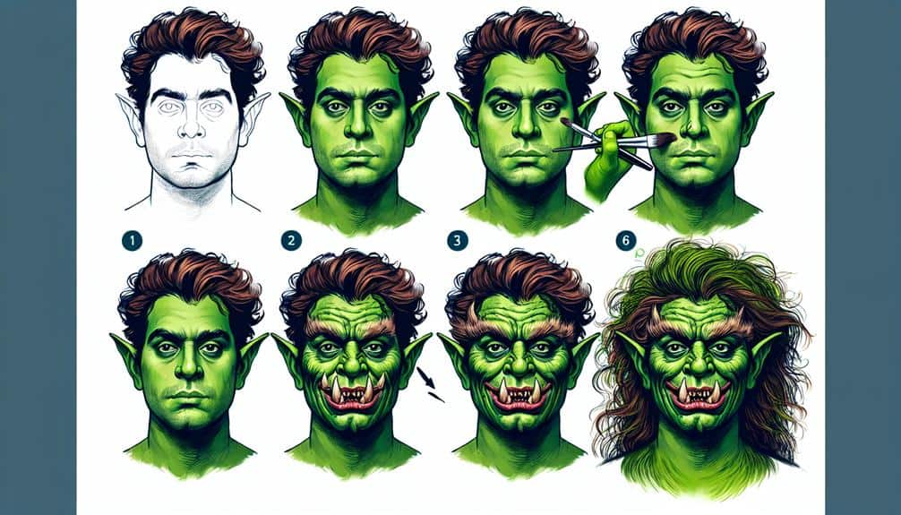 goblin makeup transformation steps