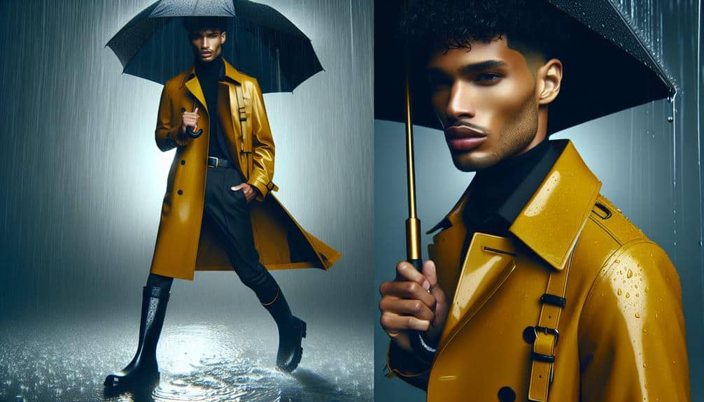 Stylish Dark Yellow Raincoat