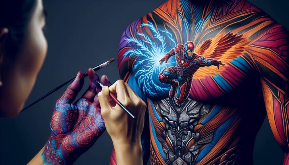 Superhero Cosplay Body Painting