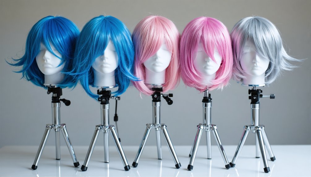 cosplay wig styling head stands