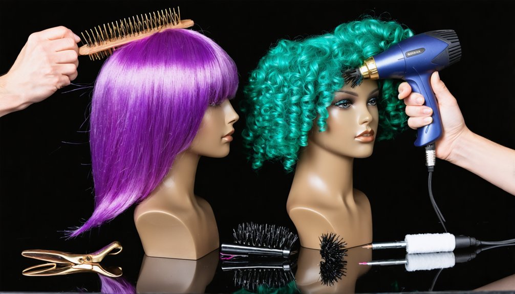 curly versus straight wig construction techniques