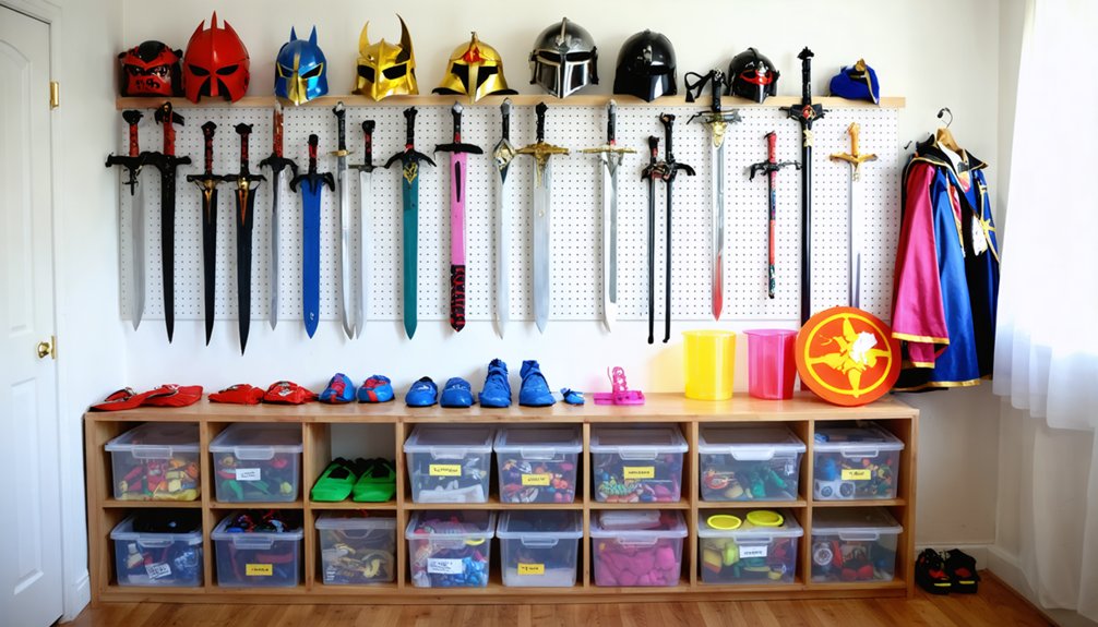 efficient vertical prop storage