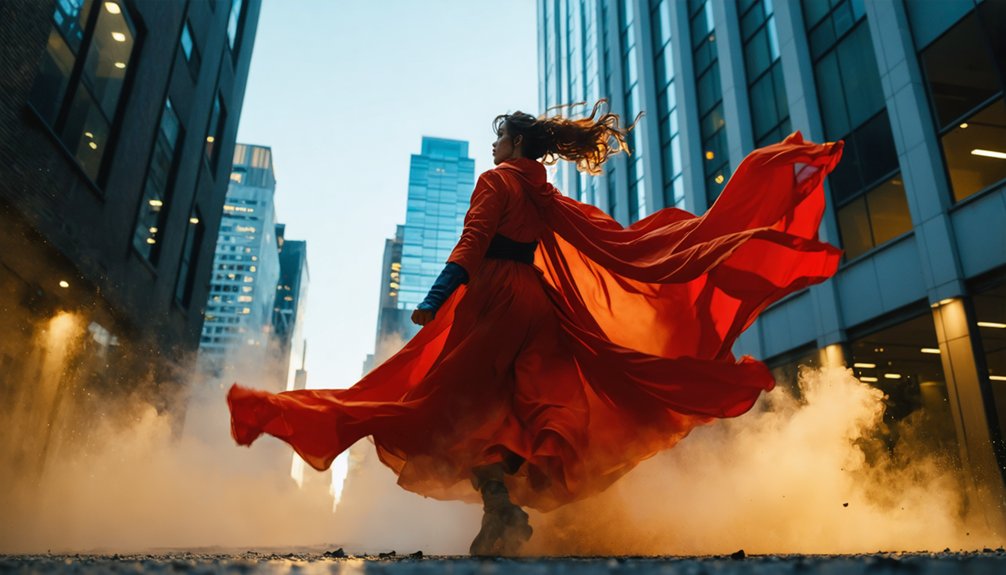 kinetic energy motion frozen fabric manipulation hair dynamics