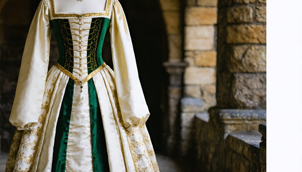 layered tudor court fashion construction