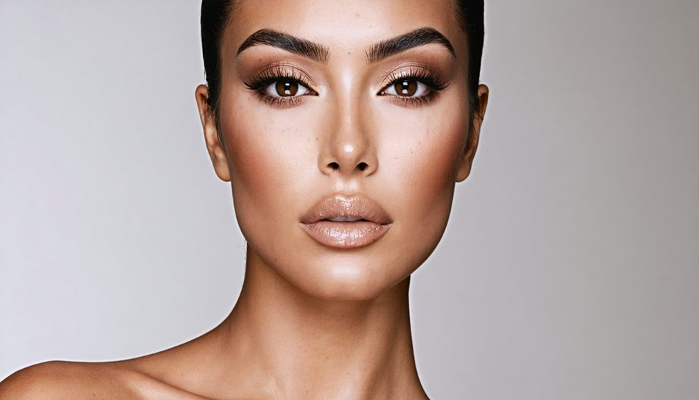 sculpted contour and lips