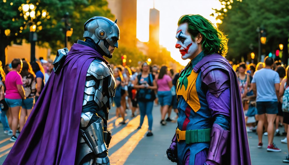 superhero cosplay showdown rivalry excitement