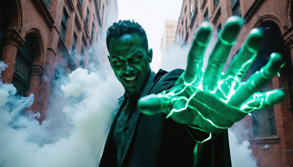 theatrical chaotic intimidating malevolent