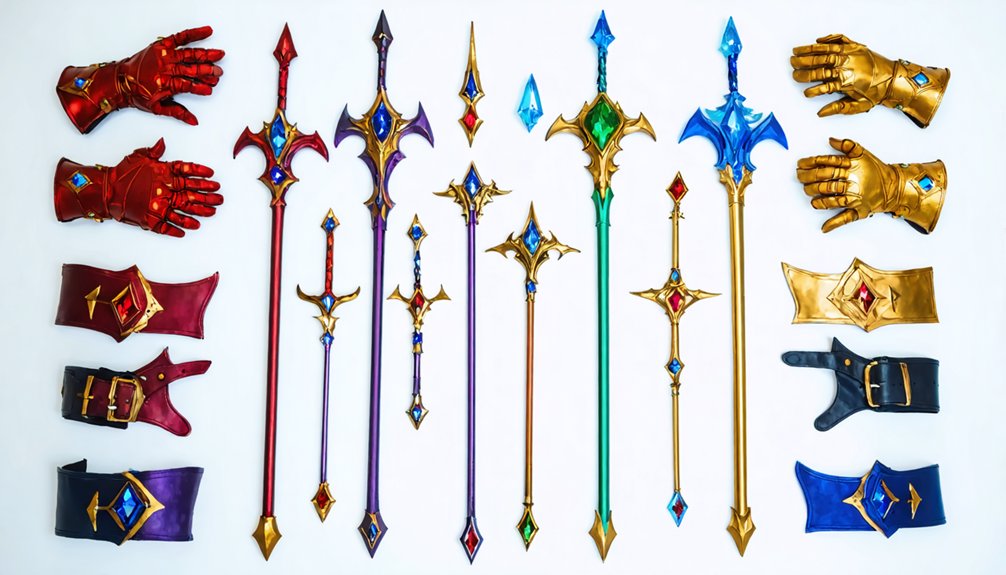 visually cohesive costume accessory coordination