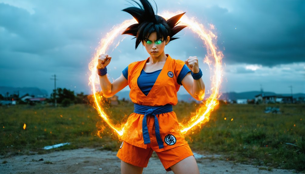 bold saiyan warrior cosplay