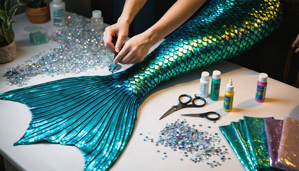 creating a stunning mermaid tail