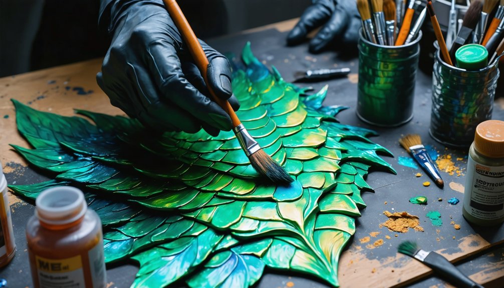 layered paint for realism