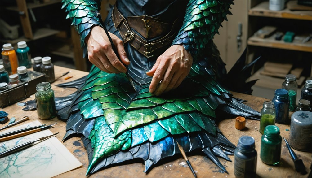 realistic dragon scale techniques