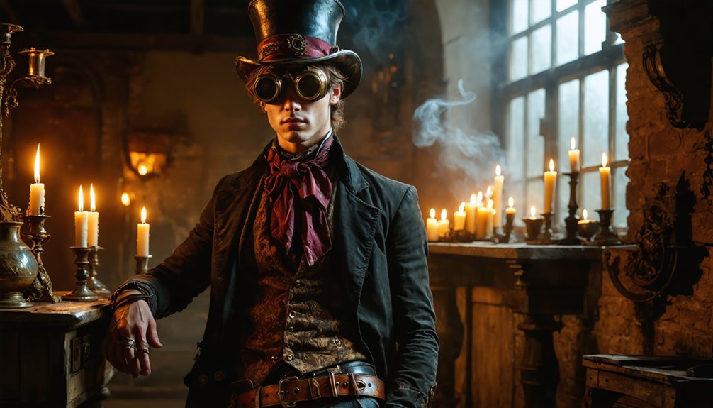 steampunk essentials hats boots goggles