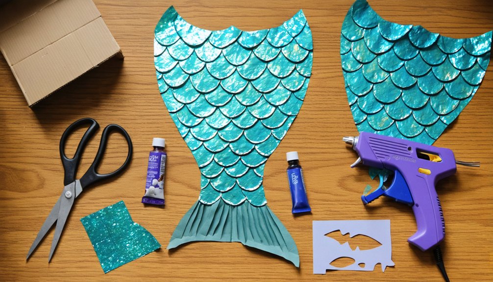 transform cardboard into mermaid