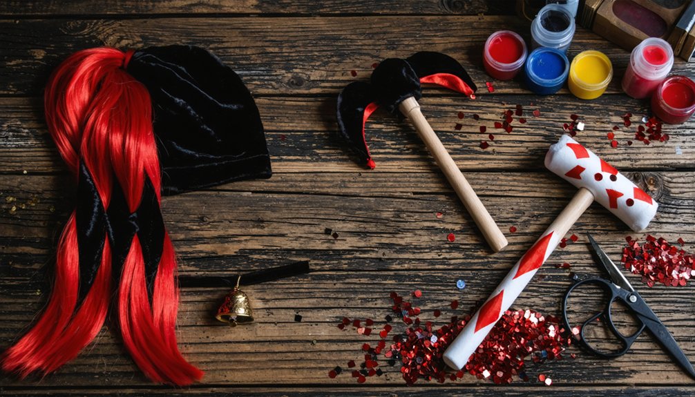 cohesive harley quinn costume elements
