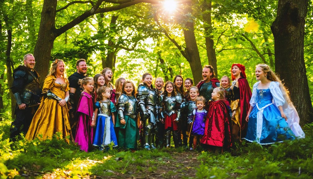 dynamic outdoor group photography