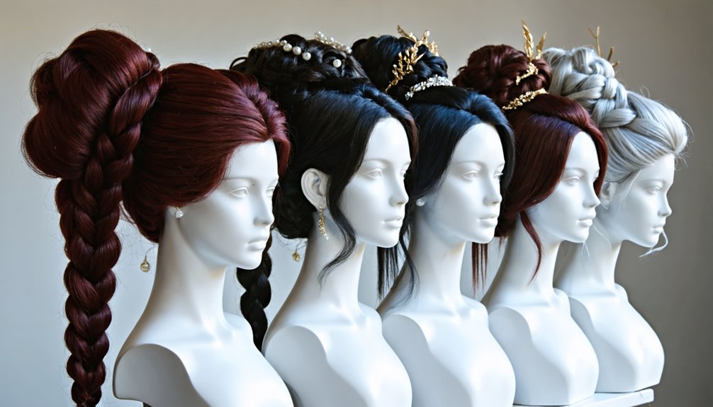 elegant updo wig styles