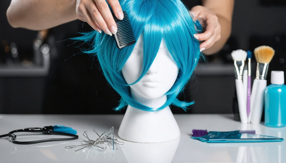 quick cosplay wig styling