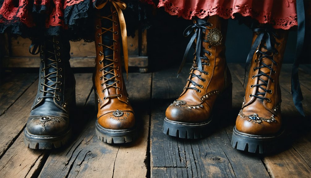 steampunk gothic cosplay shoes