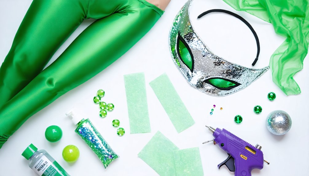 diy alien costume materials