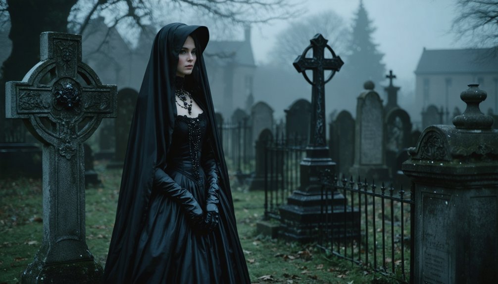 elegant victorian mourning fashion
