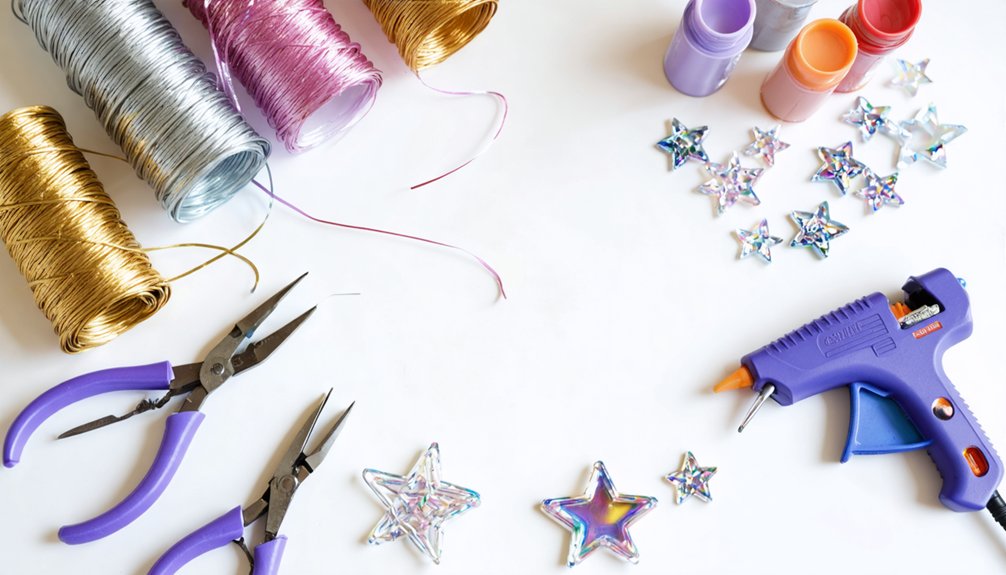 wire framed star wand construction