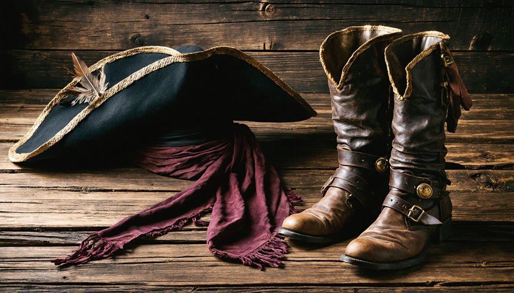 authentic pirate headgear and footwear