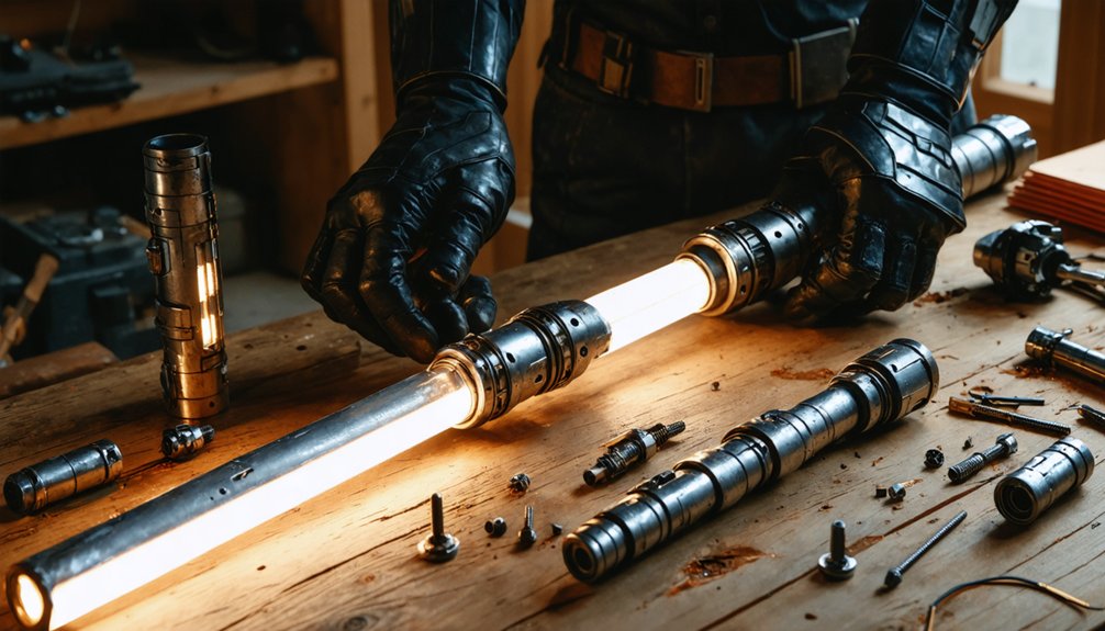 builds sci fi light sword