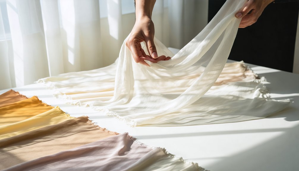 check fabric transparency and finish