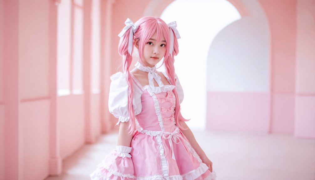 colorful youthful cosplay outfit