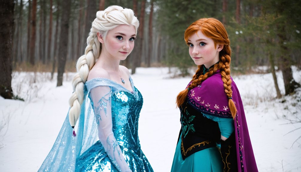 contrasting frozen sister costumes