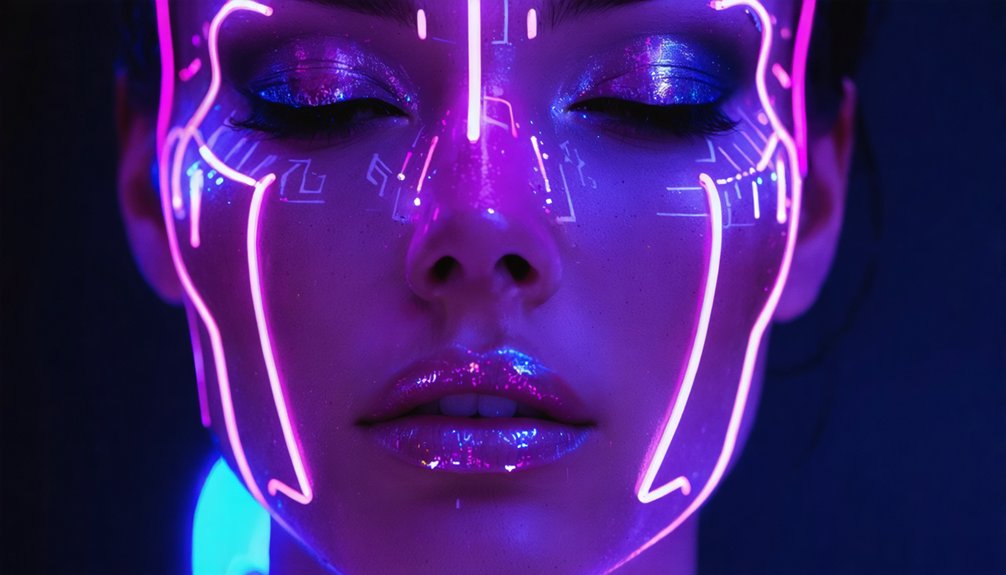 cyberpunk neon makeup tutorial