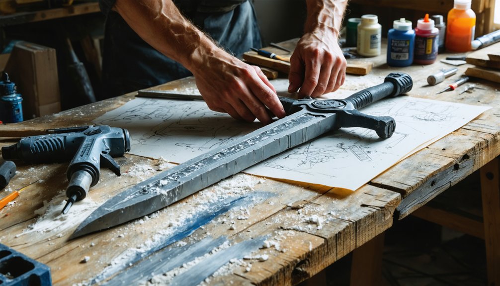 diy cosplay weapon construction