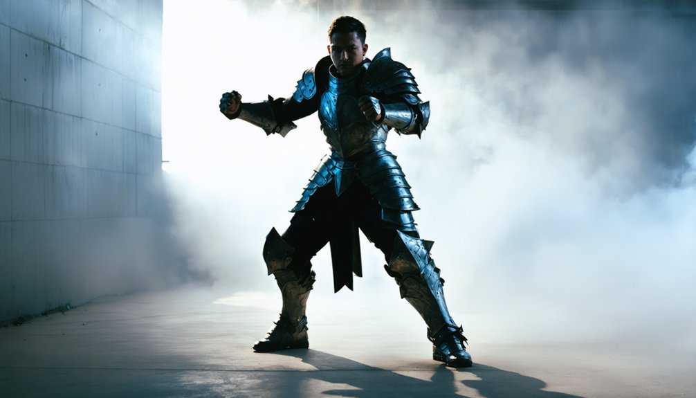 dynamic balanced angled stance