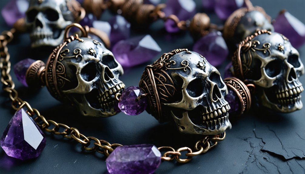 gothic skull steampunk jewelry