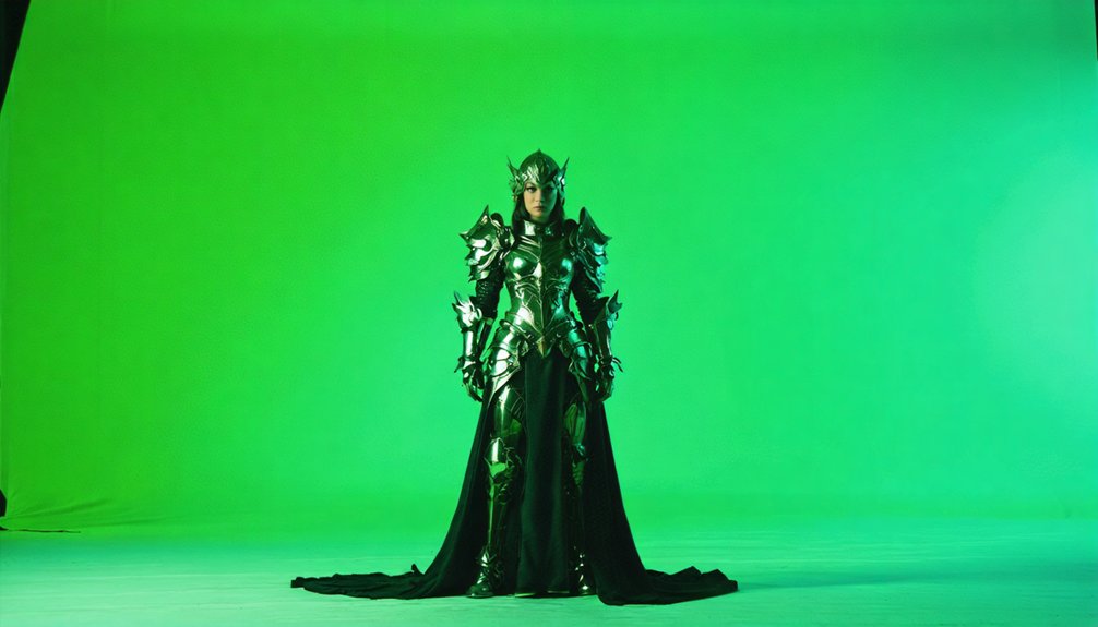 green screen cosplay photography