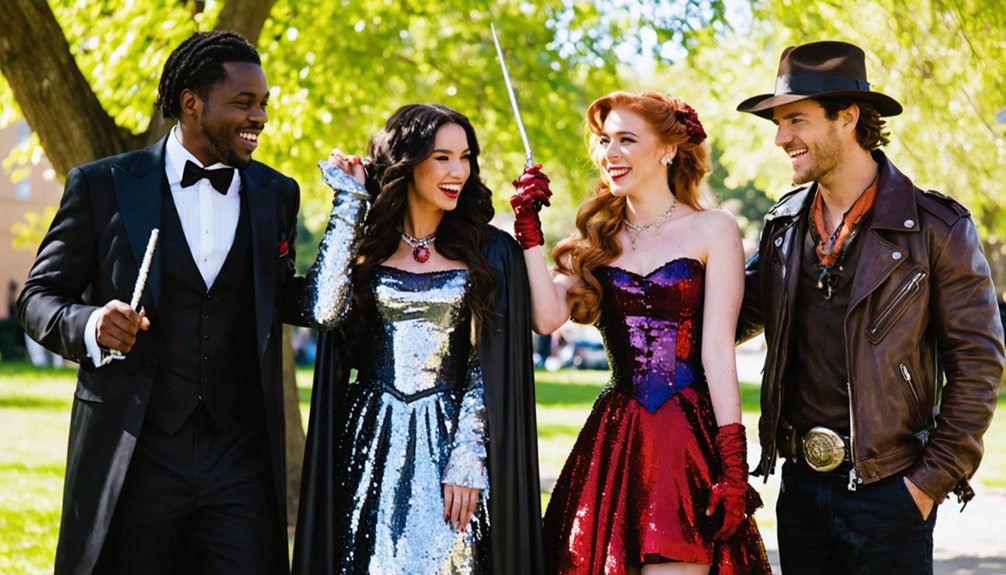 group costumes with coordinated themes