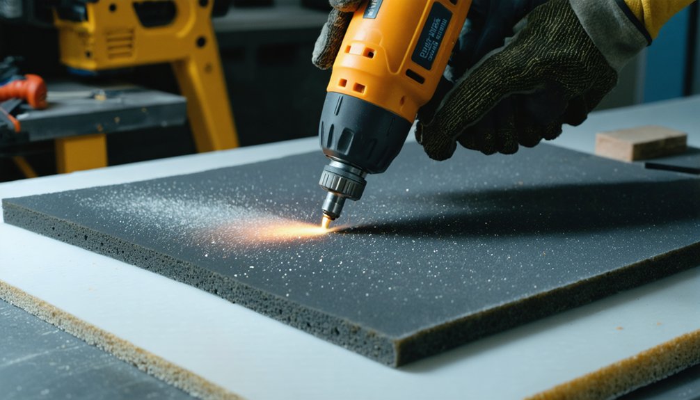 heat gun smooths foam edges