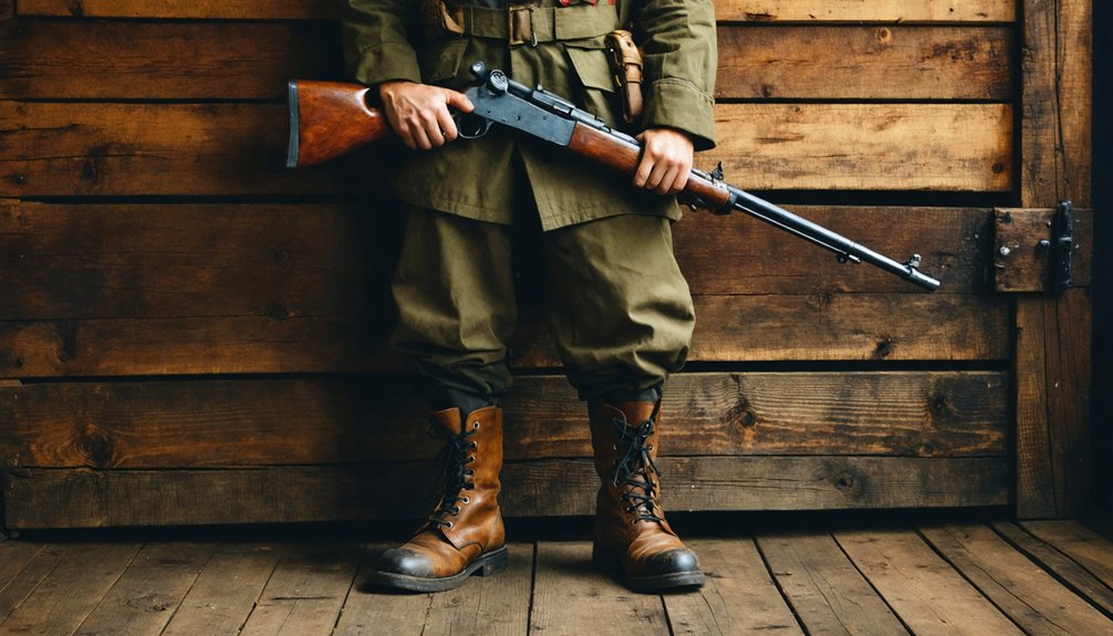 historical military uniform dressing