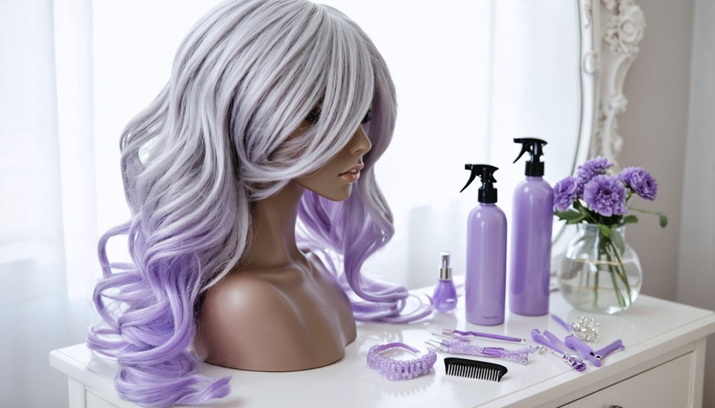 lavender wig styling tips