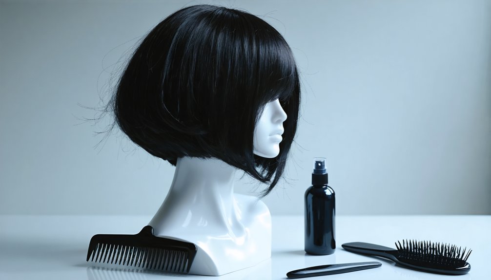 sleek shaded maintained wig