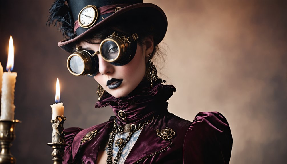 steampunk gothic character transformation