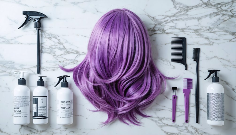 use synthetic friendly hair products