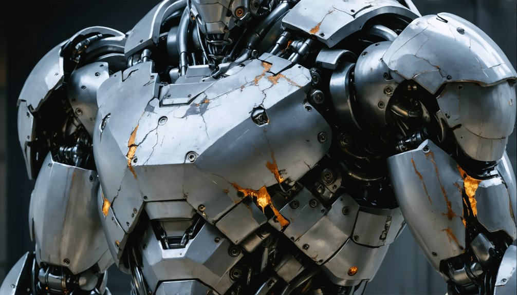 weathered robot costume techniques