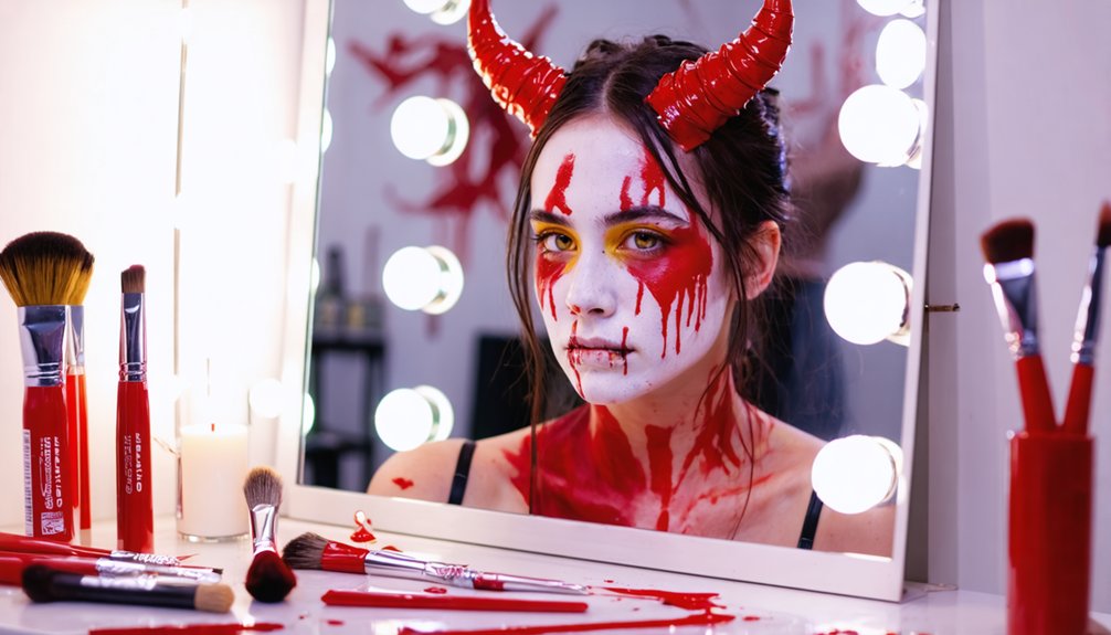 anime demon makeup transformation