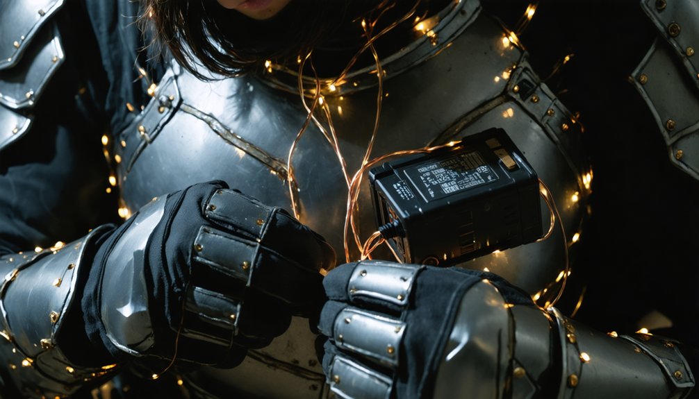 concealed wiring and batteries