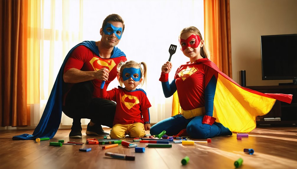 creative recycled family costumes