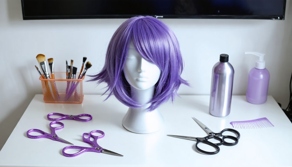 cutting and layering wig
