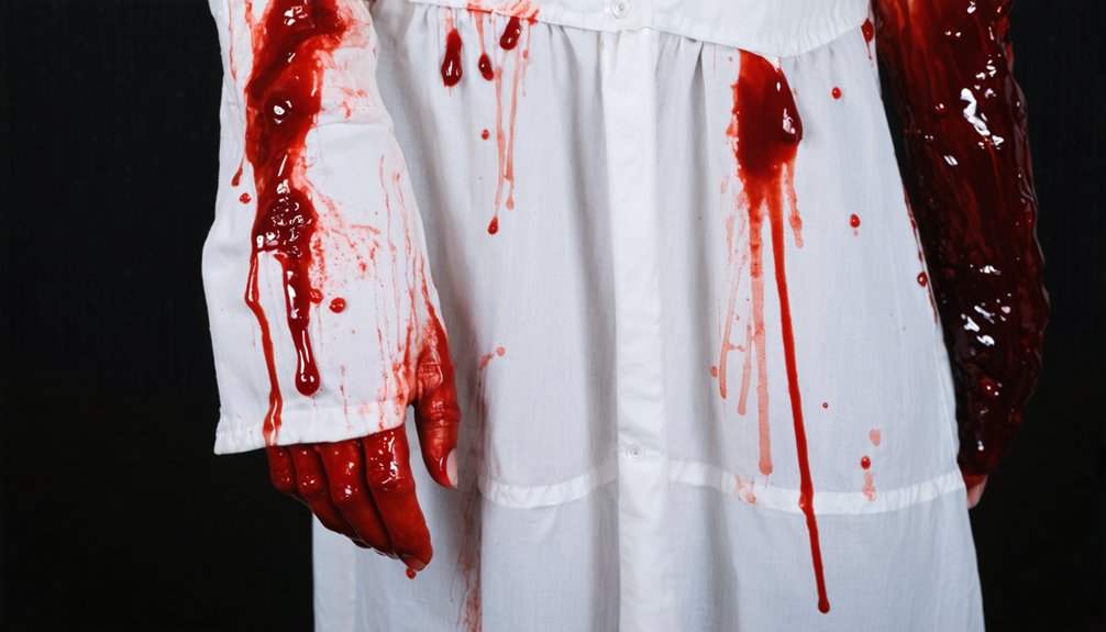 fake blood stains fabrics and skin