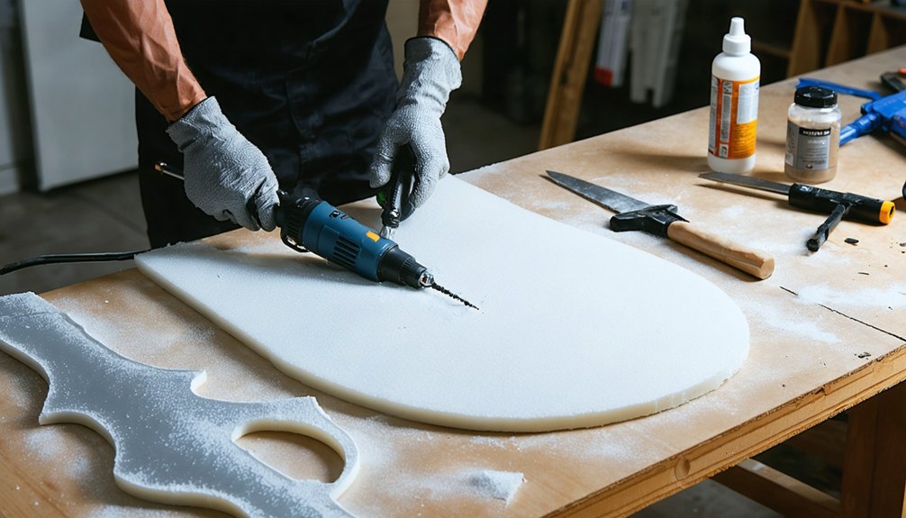 foam shaping bonding finishing